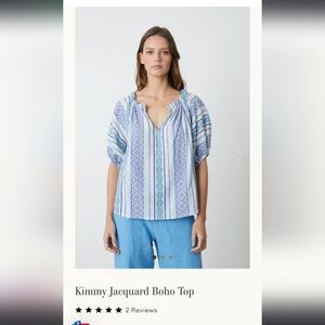 Velvet brand: NWT Kimmy jacquard boho top M
